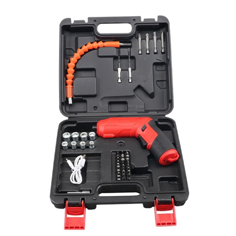47 Pcs Mini 4V Electric Screwdriver Battery Operated Cordless Screw Driver Drill