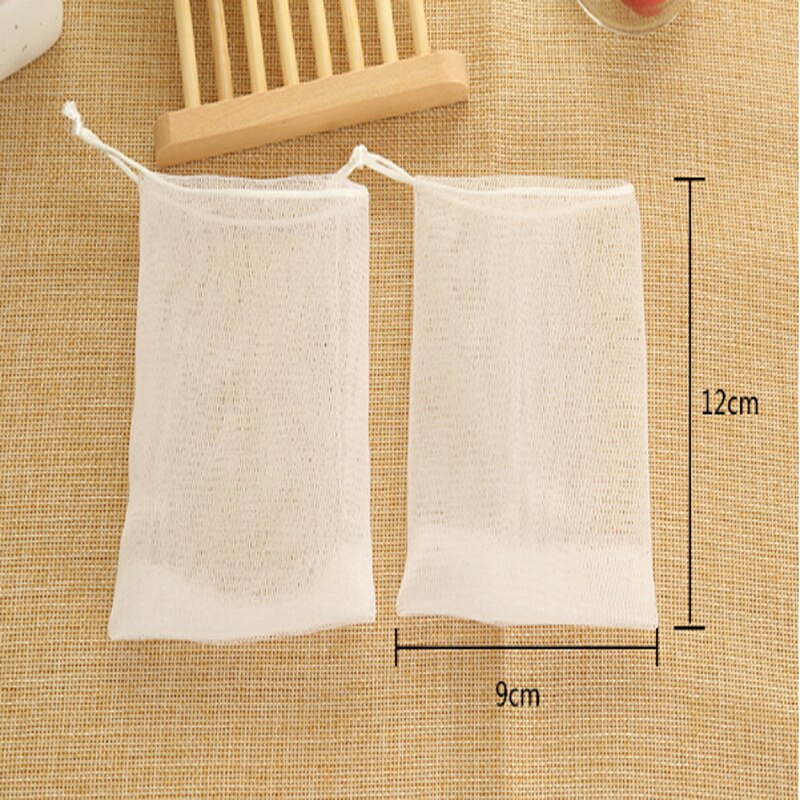 10 Stks/pak Mesh Zeep Sack Saver Pouch Koord Holder Tassen Voor Maken Bellen Niet Giftig Double-Layer
