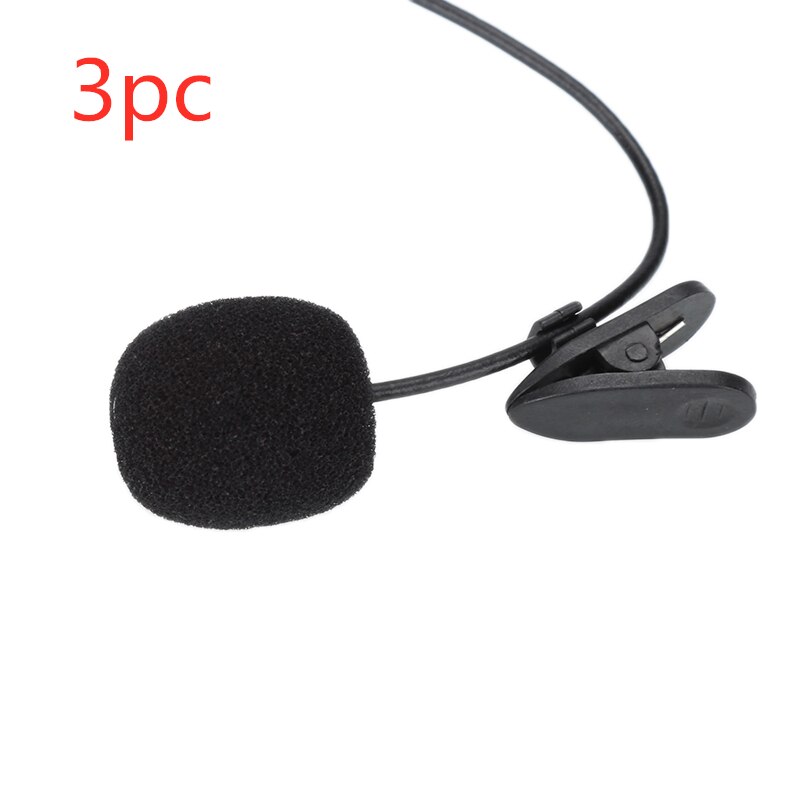 1/3szt Mikrofon Krawatowy 3.5mm Jack - Mikrofon Kołnierzowy do Komputera Laptopa: 3 szt.