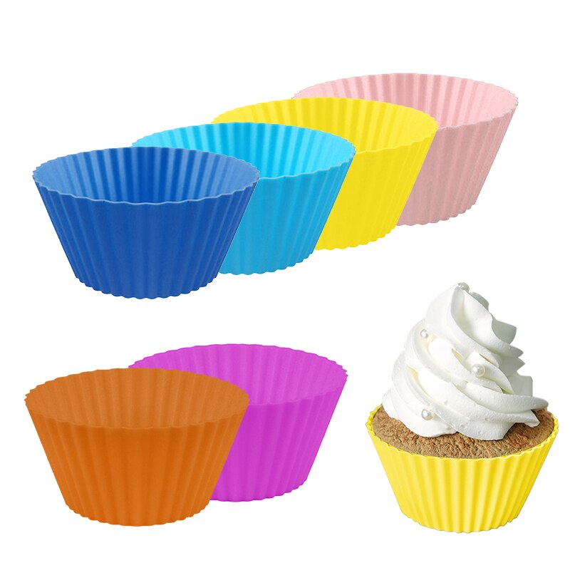Siliconen Cake Cupcake Cup Cake Tool Bakvormen Bakken Siliconen Mallen Cupcake En Muffin Cupcake Voor Diy Door Willekeurige kleur