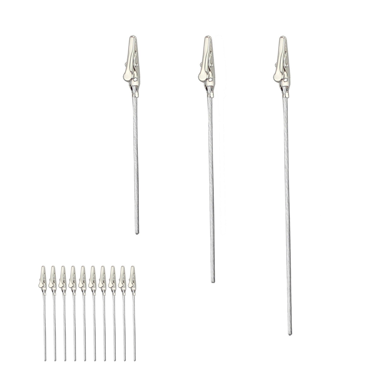 Lote 10 Uds DIY craft metal Alambre de cocodrilo memo foto clip titulares, arcilla & pinza para tarta accesorios, 4 ",5",6 "boda lugar favor