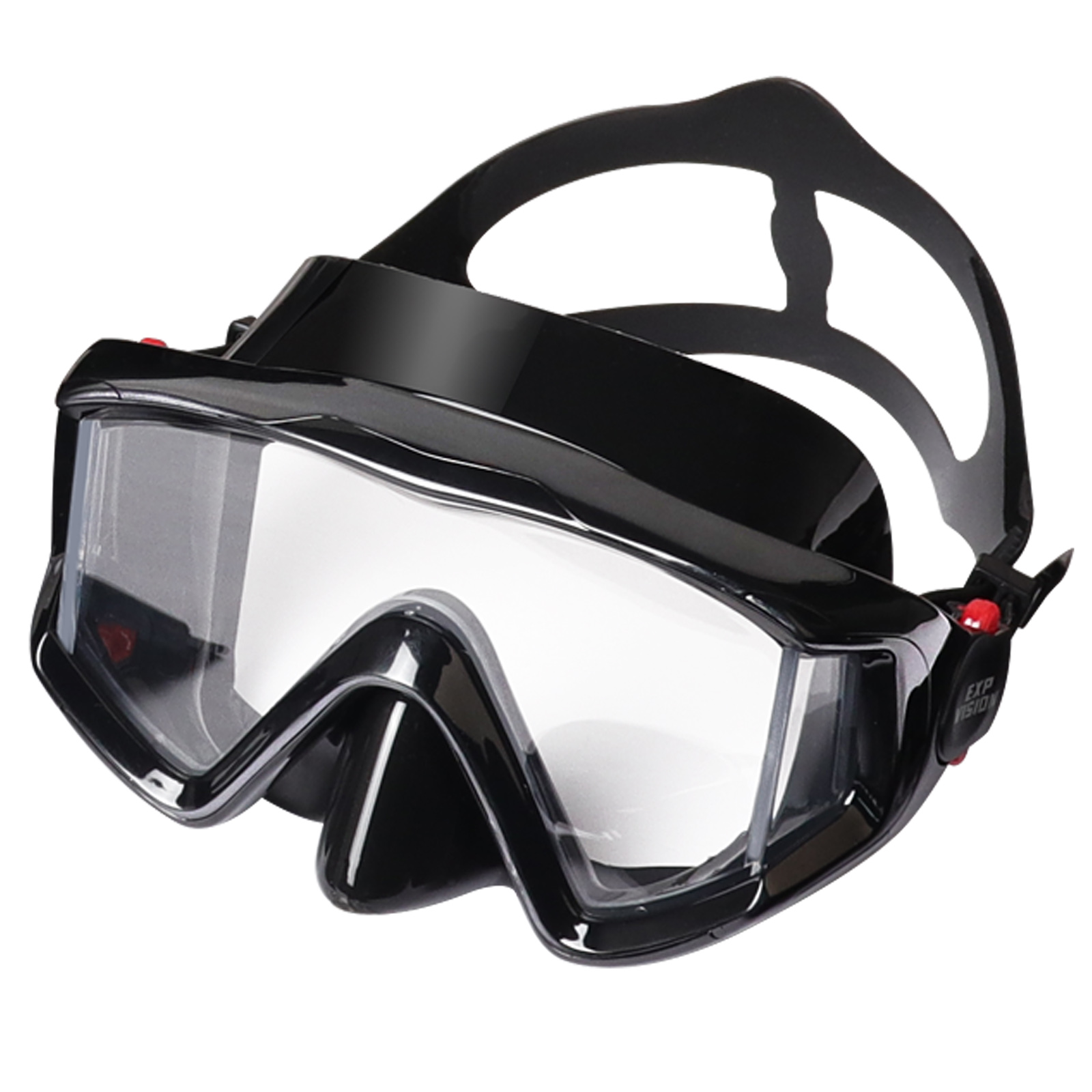 Anti-imma snorkelmask, lämplig för vuxna, dyk, snorkelglasögon med pc-lins