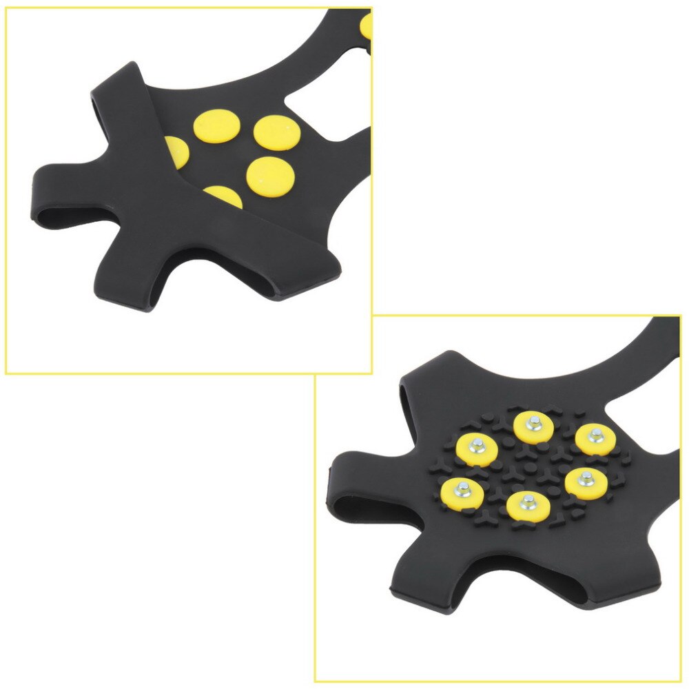 1 Pair Camping Climbing Ice Crampon Anti Slip Ice Snow Walking Shoe Spike Grip Protective Tool Outdoor Equipment
