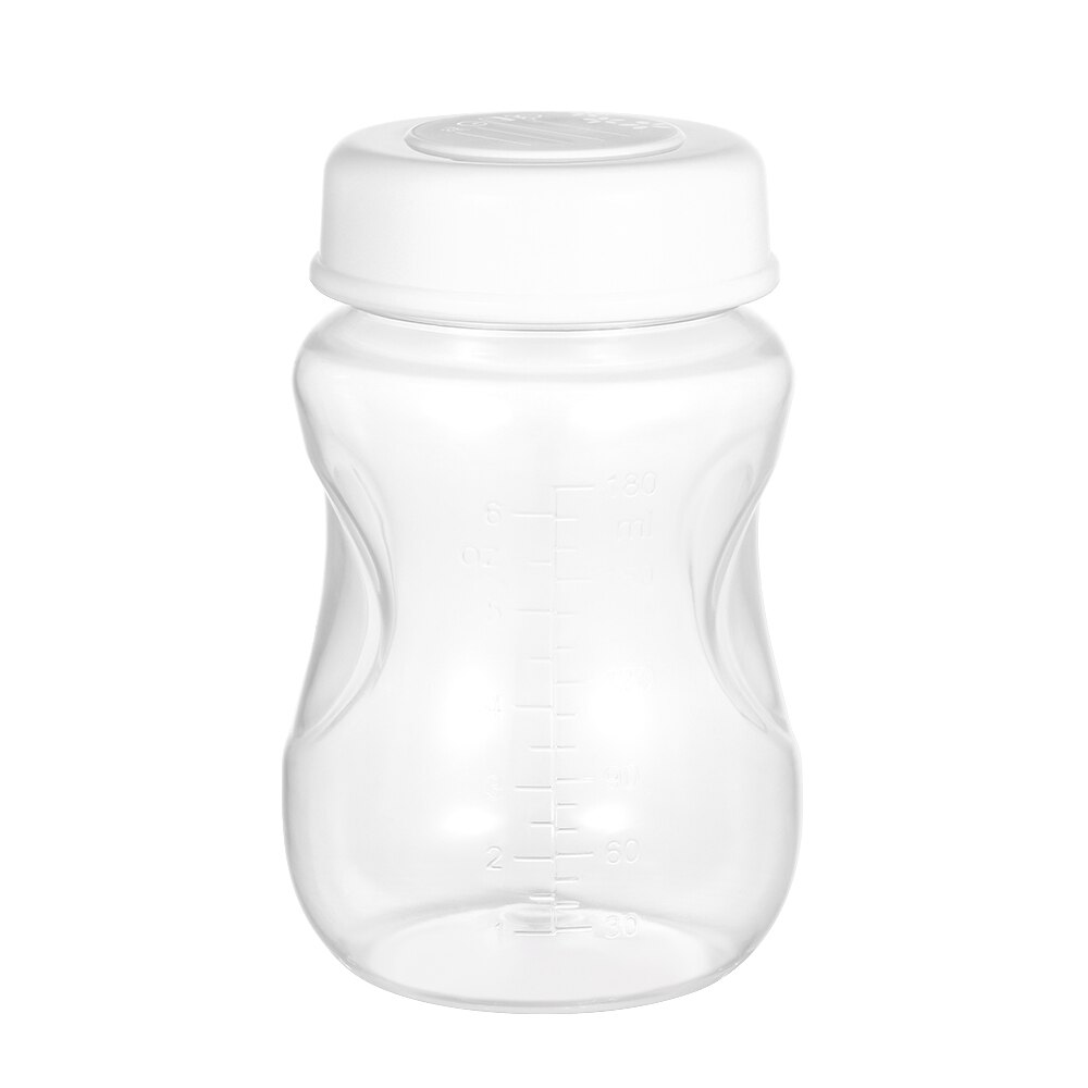 6/8PCS Breastmilk Bottles with Leakproof Lid Wide Neck 180ml/ 6.1oz Non-slip Breast Milk Storage Bottle for Home Work Travel