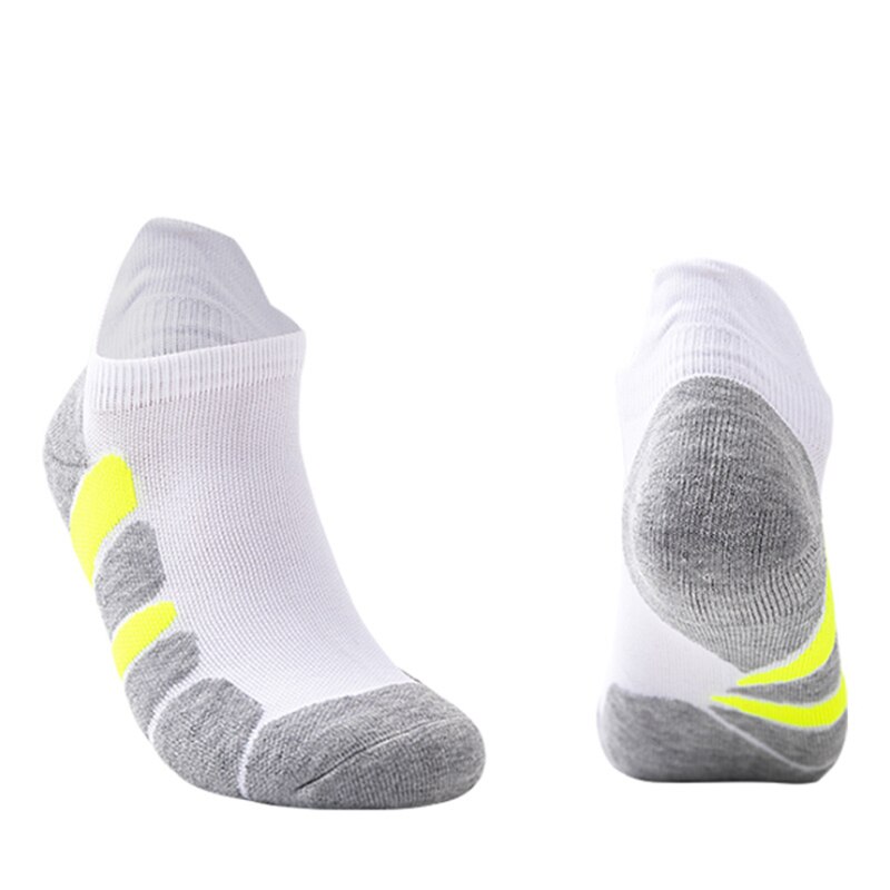 Sommer mænds korte rør håndklæde bund udendørs sports sokker svedabsorberende basketball sokker kører fitness mænd: Hvid
