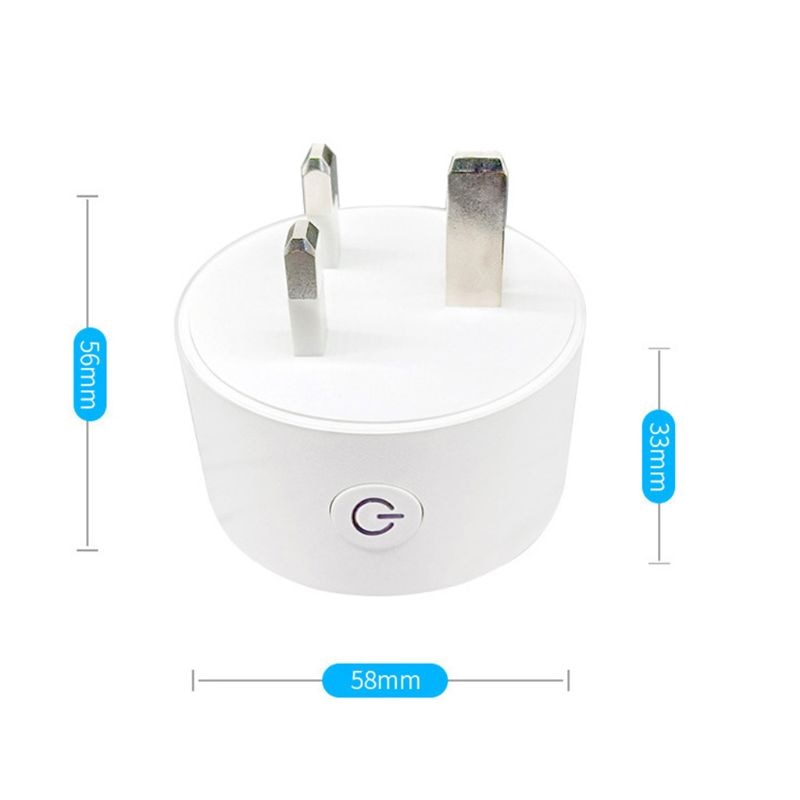 UK Plug 13A Wifi Smart Plug Power Switch Outlet Mini Home Electric Wireless Socket Timer On/Off Remote Control with Power Counti