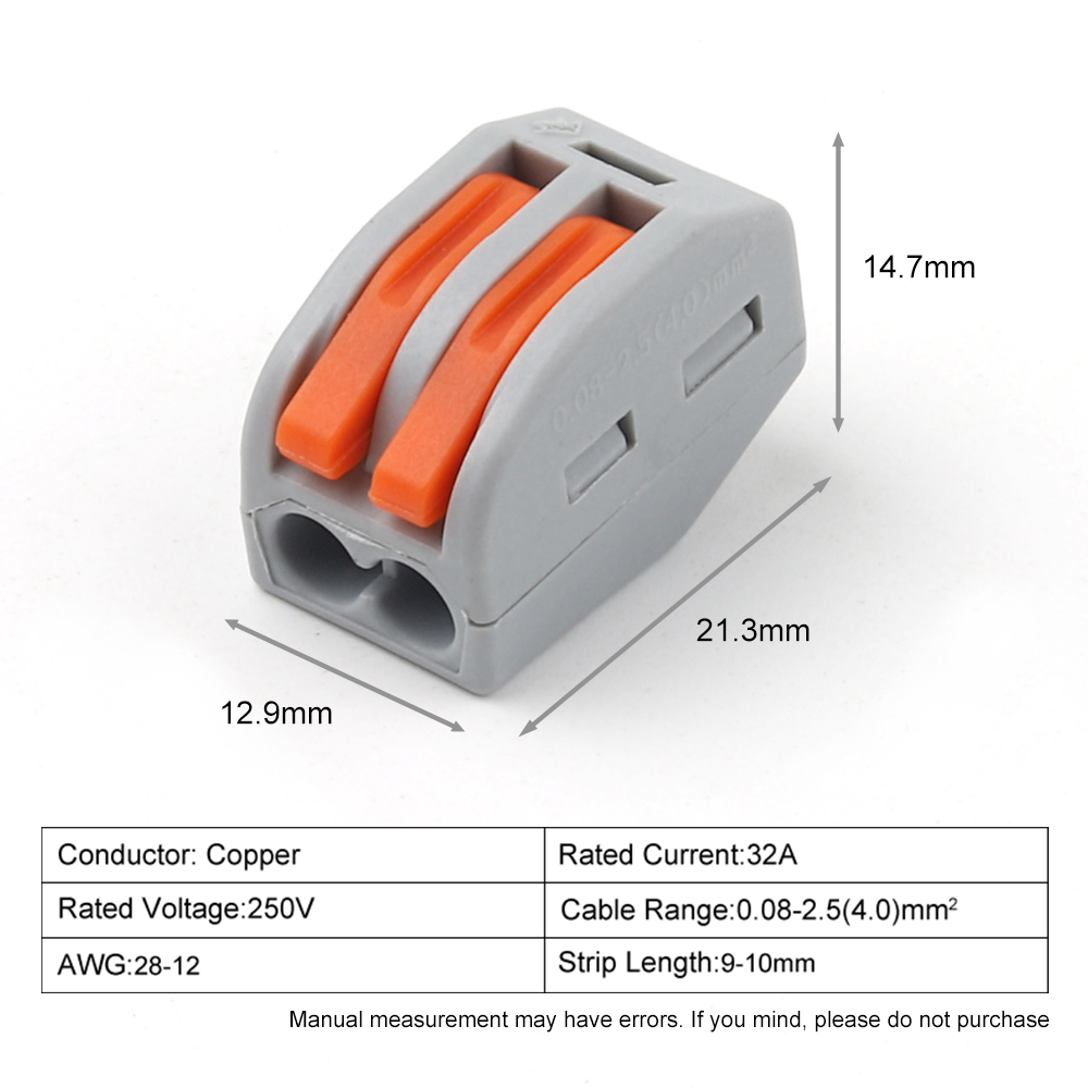 Connecteurs rapides de fil de levier, 2 trous, 3 trous, 4 trous, 5/8 trous, épissure électrique, borniers compacts, câblage, ensemble pour AWG28-12, 10 pièces: vert militaire