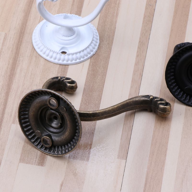 Vintage retro tøj dobbelt krog hat taske frakke arrangør vægmonterede dørbøjler