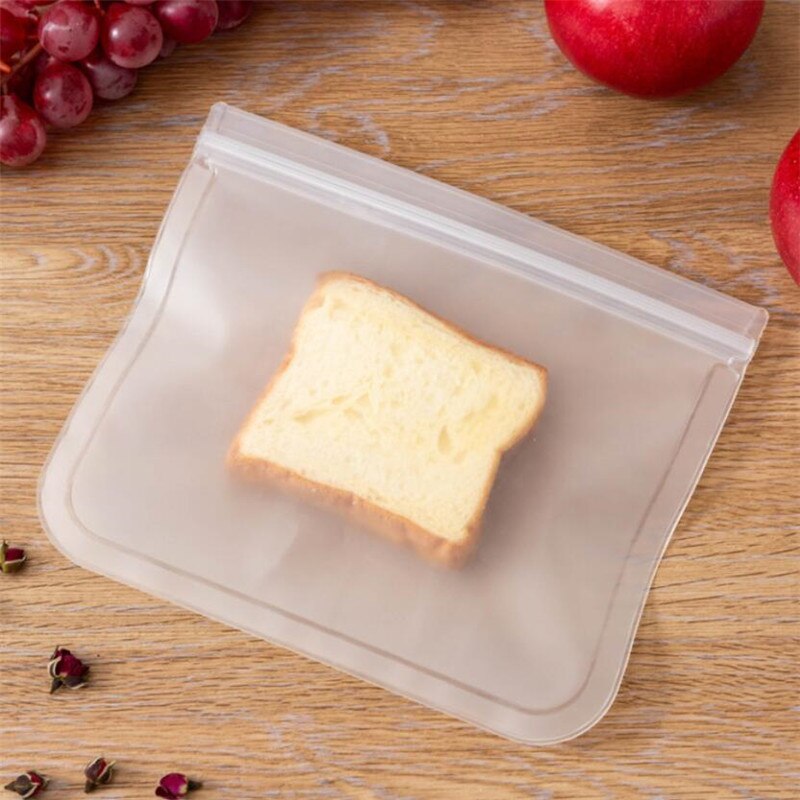 Silicone Food Storage Bag Reusable Stand Up Zip Shut Bag Leakproof Containers Fresh Bag Food Storage Bag Fresh Wrap Lock Bag