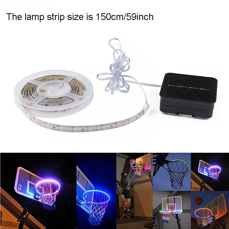 LED Panier Panier De Basket Solaire Bande Lumineuse Panier Cerceau Jante Table Basket-Ball Cerceau Bande Lumineuse Panier De Basket Avec Des Lumières