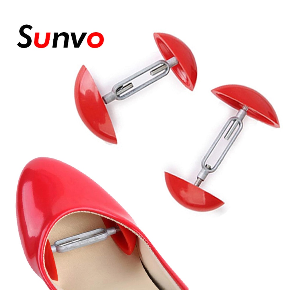 Sunvo 2 Stuks Verstelbare Plastic Mini Schoenen Keepers Ondersteuning Shoe Shapers Breed Breedte Houder Maca Zorg Brancard Bomen Extender