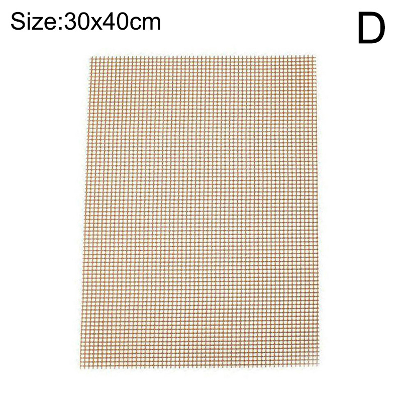 Non Stick BBQ Grill Mesh Mats Reusable Grilling Net Barbecue Mats For Barbecue Baking Pads Heat Resistance Outdoor Activities: D