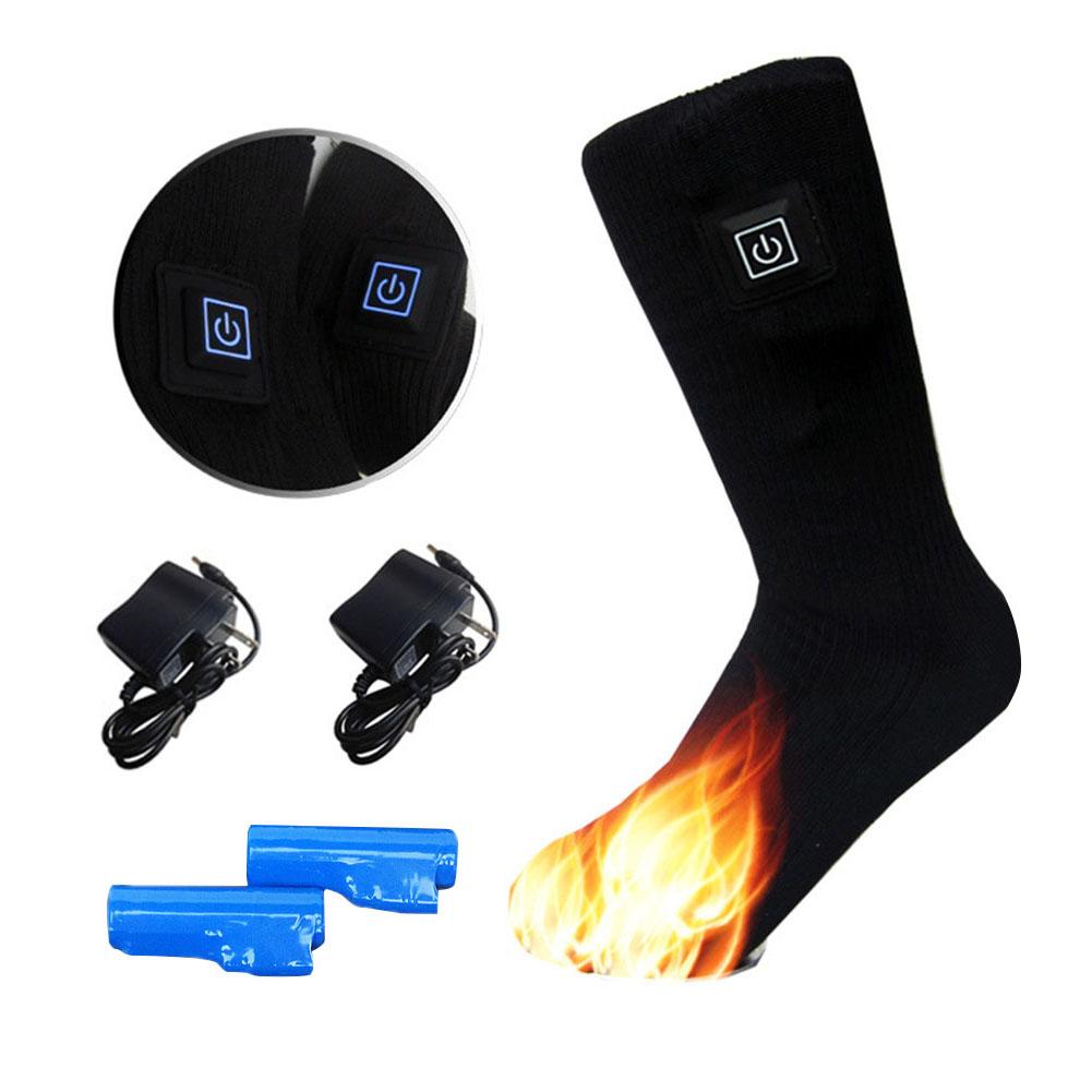 Wiederaufladbare Einstellbar Batterie Elektrische Heizung Socken Doppel Schicht Warme Socken 3,7 V 2200MAH Lithium-Batterie Upgrade Heizung Socken