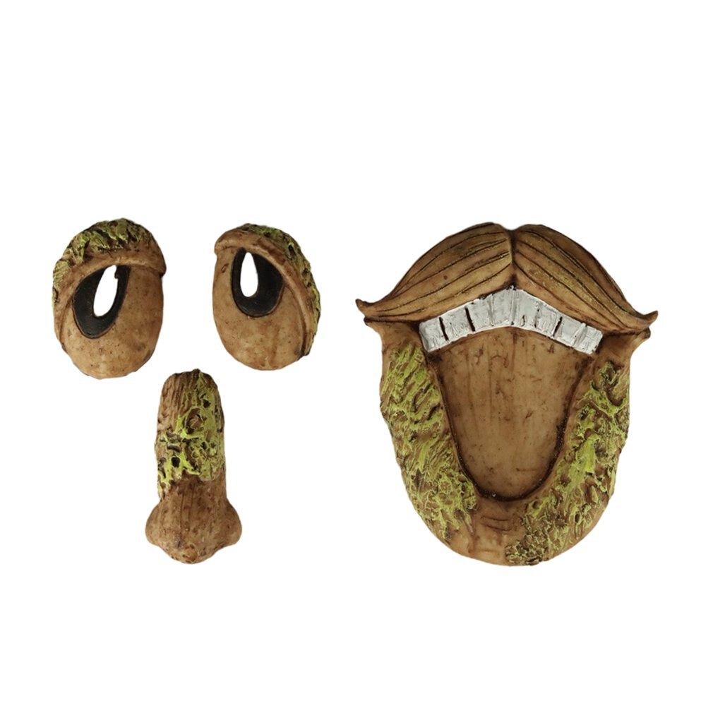Pasen Weird Oude Man Boom Gezicht Outdoor Boom Gezicht Decoratie Tuin Art Boomschors Gezicht Decoratie Creatieve Rekwisieten: D
