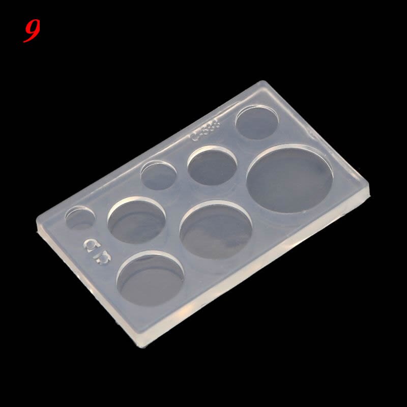 UV Resin Geometric Molds Hollow Quicksand Mold with Square Round Ellipse Mold: 9