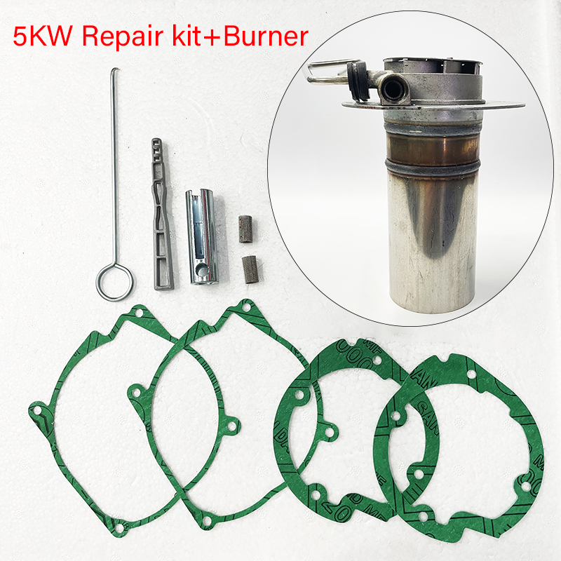 Brûleur de chauffage de stationnement 5kw 12V 24V, Torches d'insertion, chambre de Combustion, brûleur + Kit de réparation pour Eberspacher Airtronic D4 D4S: GRIS