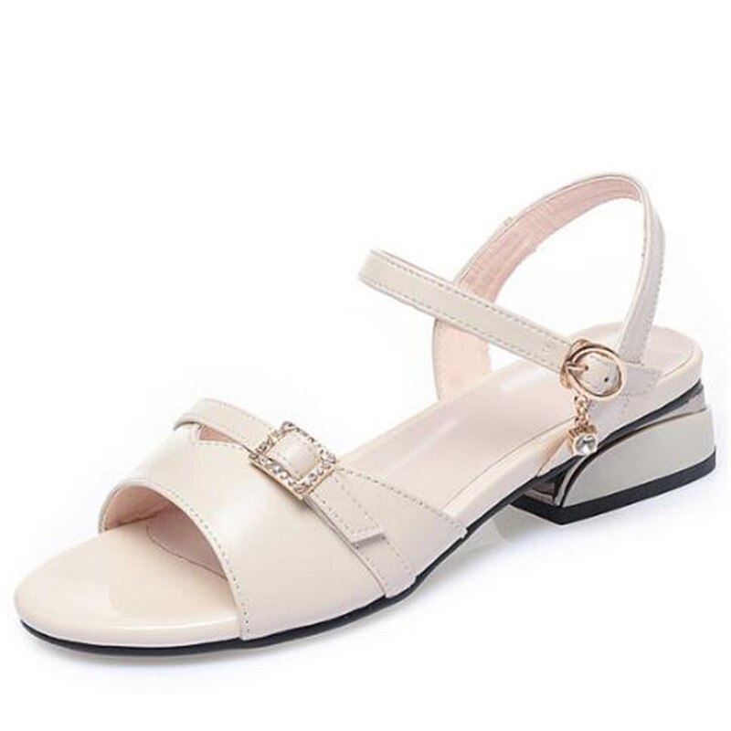 Timetangladies Romeinse Sandalen Zomer Jurk Sandalen Vrouwen Dikke Hak Comfortabele Big Size 41 42 43 Vrouwen Sandalen