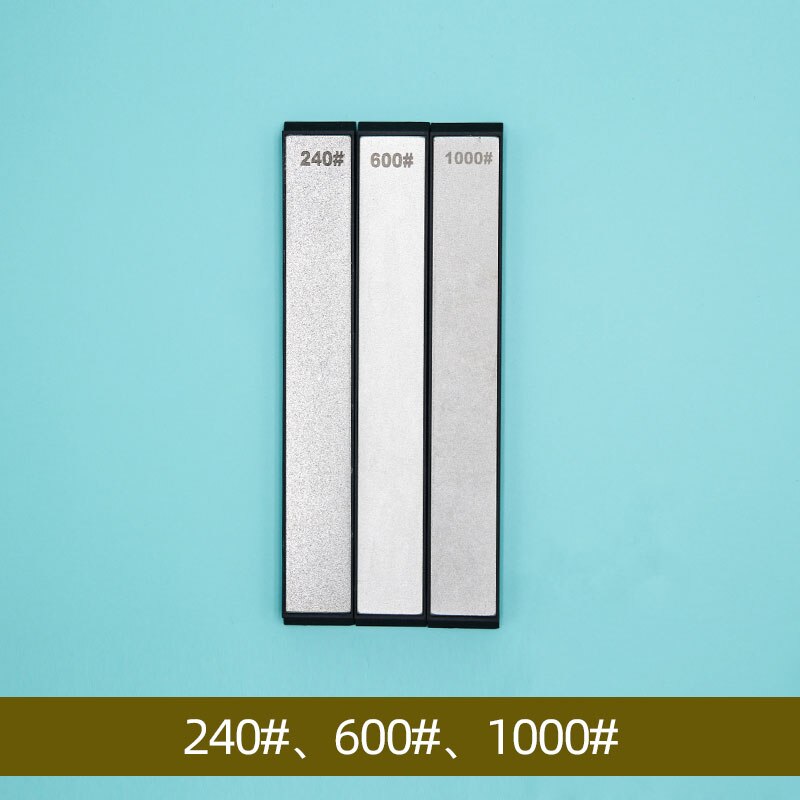 Double-sided knife sharpener sharpening stone fixed grinding stone diamond whetstone oil stone honing stones: 240 600 1000 grit