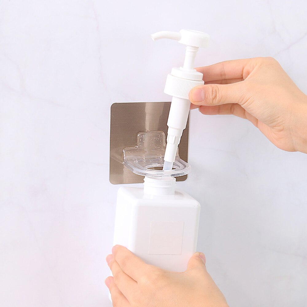 Plug Socket Holder Wall Storage Bathroom Body Wash Shampoo Bottle Wall Mounted Self Sticky Hooks Home Strong Adhesive Hook