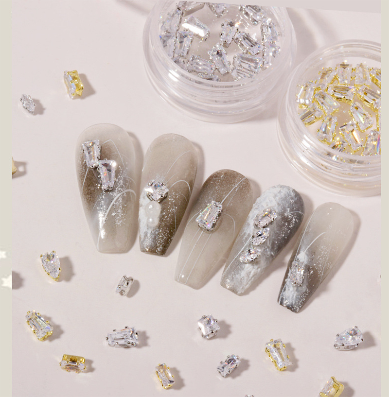 20 stk/potte negle dekoration udsøgt klo diamant zirkon smykker negle tilbehør til negle manicure skønhed