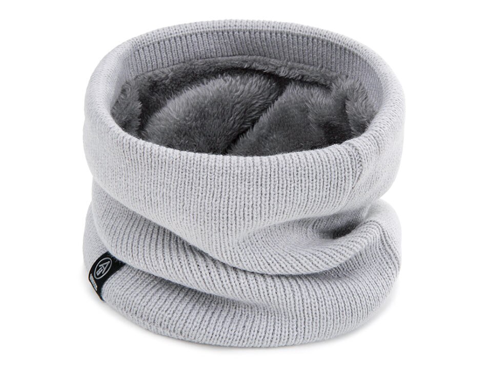 Winter Sjaals Baby Kinderen Jongen Meisje Katoenen Sjaal Mannen Vrouwen Unisex Gebreide Herfst Warm Sjaals Dikker Wol Plus Fluwelen: light grey