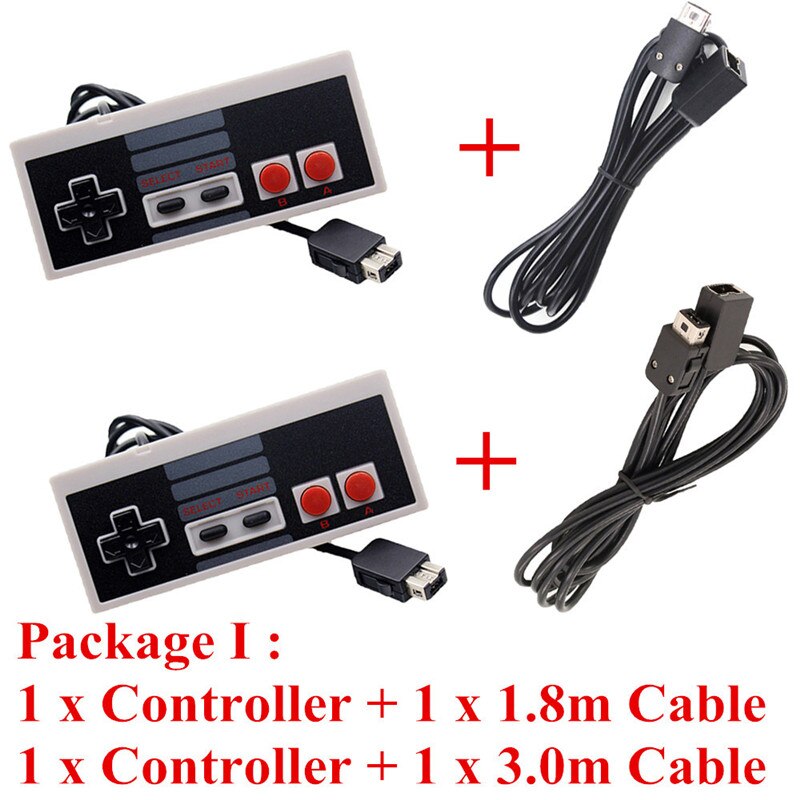 IVYUEEN-minicontrolador de consola para NES Classic, mando con Cable de extensión de 10 pies, 1,8 m/3,0 m: Package I