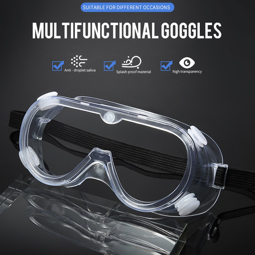 Transparent Ski Dust-proof Anti-fog Goggles Wind Sand Droplets can Wear Myopia Glasses Fully Enclosed Protective Goggles