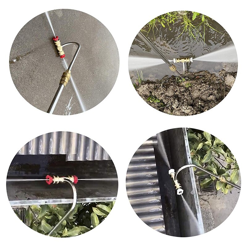 Accesorio para limpiador de fregadero GTBL para lavadoras a presión, 4 boquillas, conexión rápida de 1/4 pulgadas, 4000 PSI