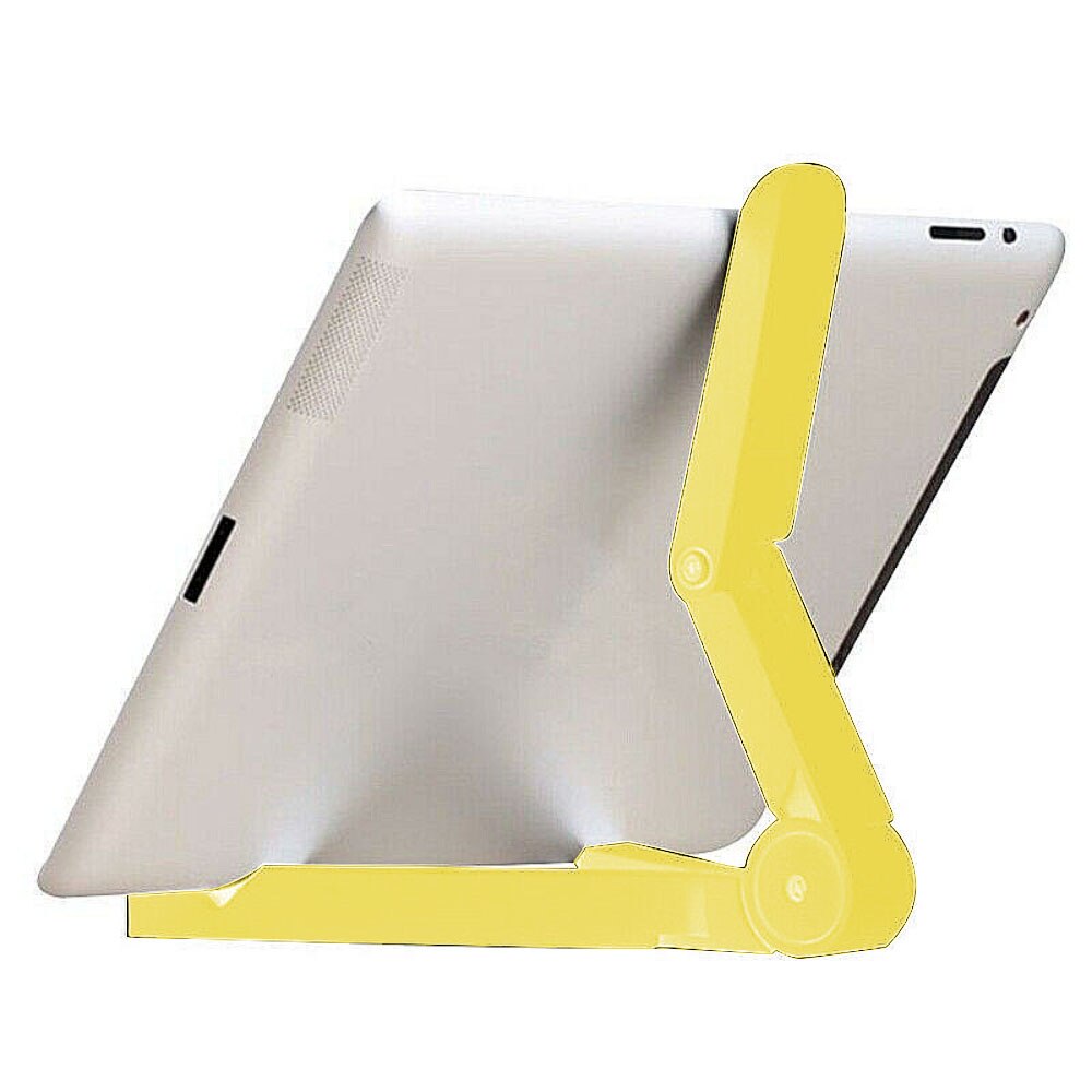 Verstelbare desktopstandaard, statief, tafelstandaard, opvouwbare telefoon- en tabletstandaard, houder voor iphone, ipad mini 1, 2 3 4, air pro: Geel
