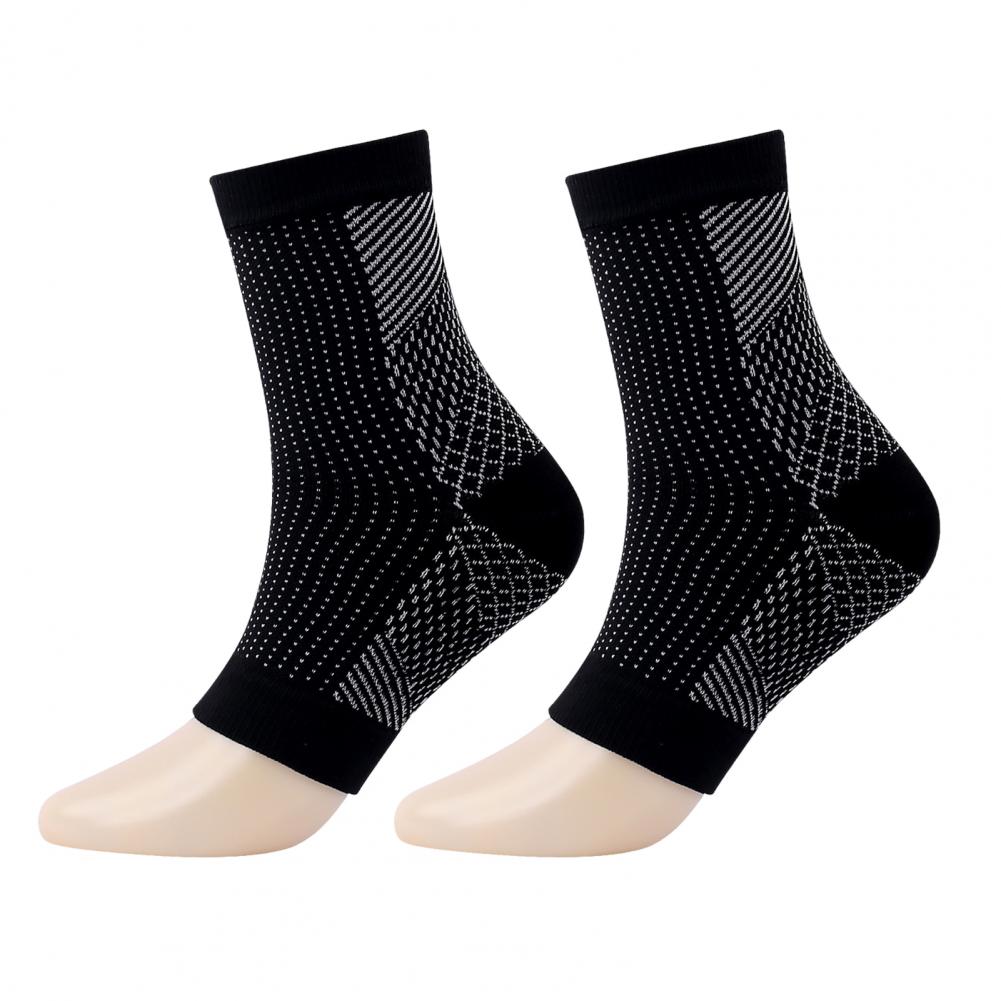 Calcetines tobilleros de compresión, calcetines con punta abierta de tubo medio, mangas tobilleras para neuropatía, soporte deportivo para tobillo, mangas para pies que absorben la humedad: S / Verde