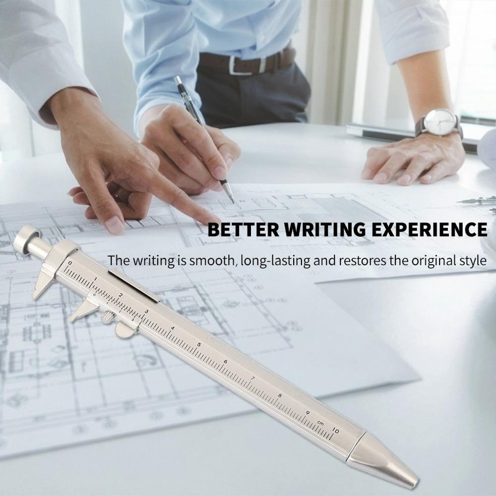 Multifunction Gel Ink Pen Vernier Caliper Roller Ball Pen Stationery Ball-Point Practical Portable Ball-Point 0.5mm Hand Tools