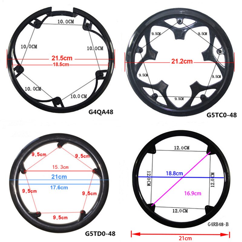 MTB 42T- 44 -46T-48T-52T Kunststoff Kette Rad Abdeckung Kette Schutz ring Kurbel Griff Universal Schützen Kappe Kurbel Platte