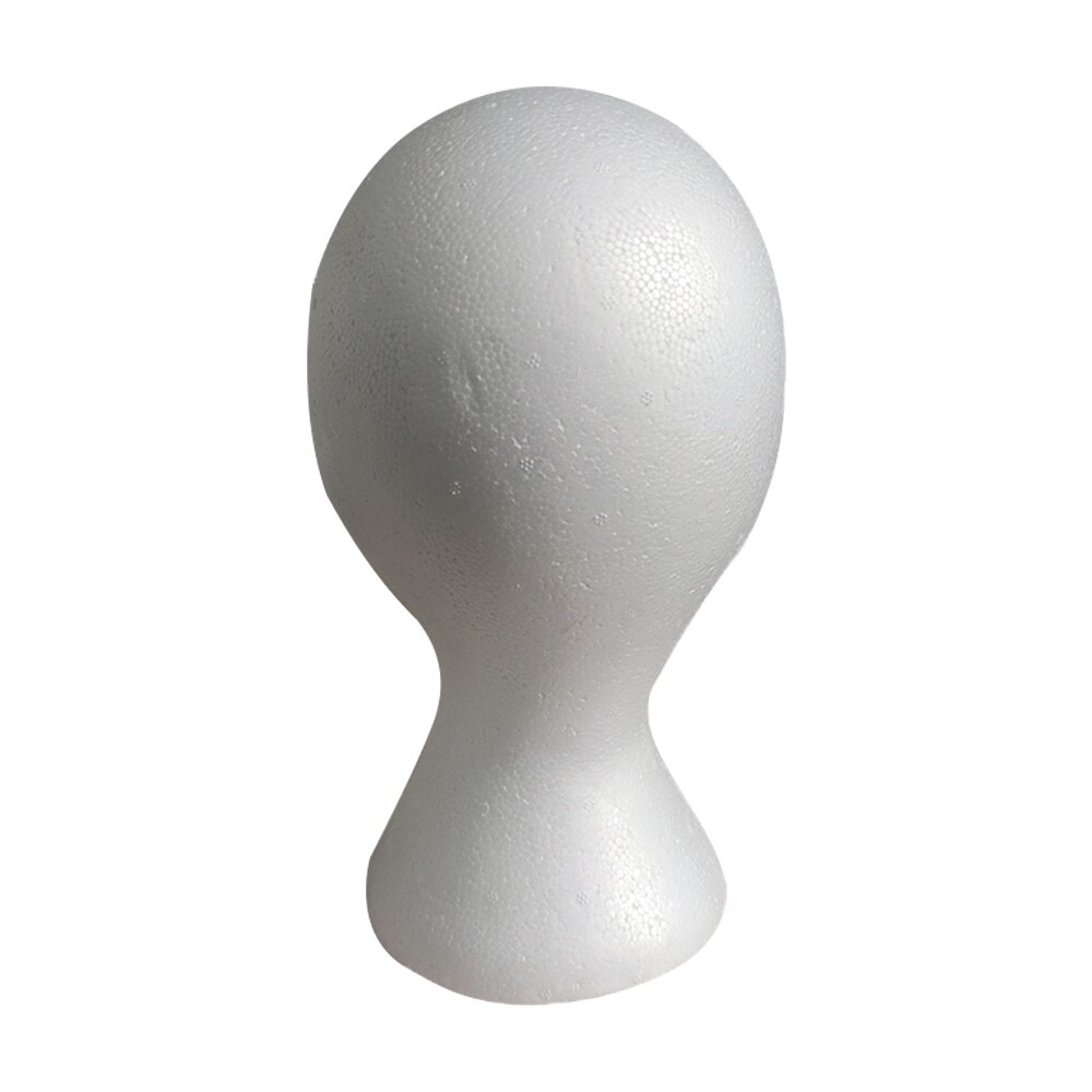 Female White Deflection Head Polystyrene Styrofoam Foam Head Model Stand Wig Hair Hat Headset Mannequin Head Display Stand Rack
