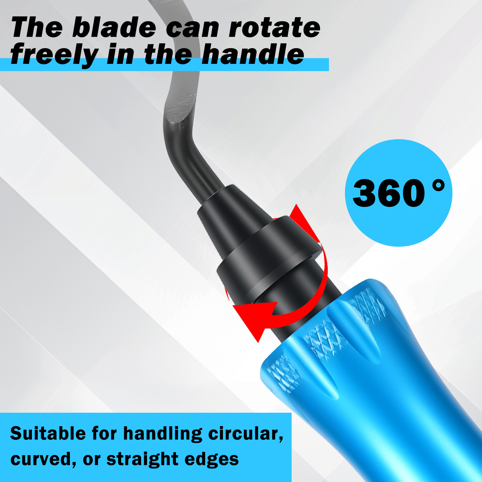 Deburring Tool Set Portable Deburring Cutter with 15 High Speed Steel Blades 360 Degree Rotary Head Burr Removal Tool for Metal