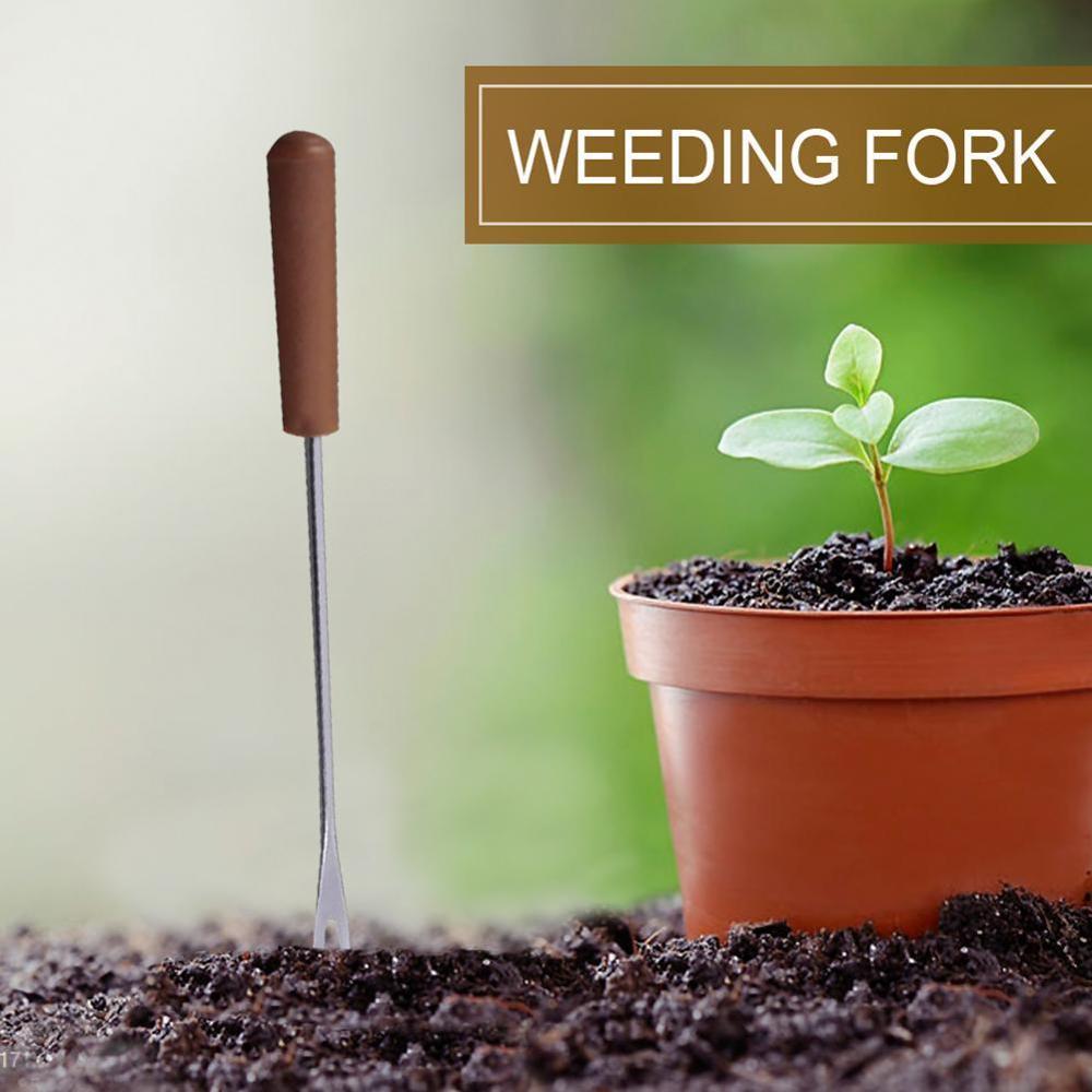 Weeding Fork Hand Tool Planting Transplanting Wood Grubber Remover Cultivating Garden Ha Tools Trimming Manual Gadgets Pull U8W0