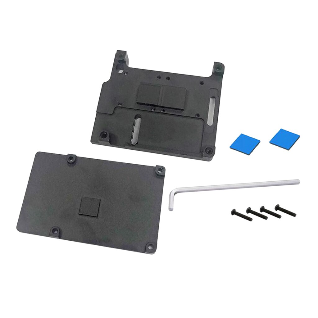 Aluminum Alloy Armor Protective Shell fits for Raspberry Pi 3 Display Case Accessories with Screwdriver Black