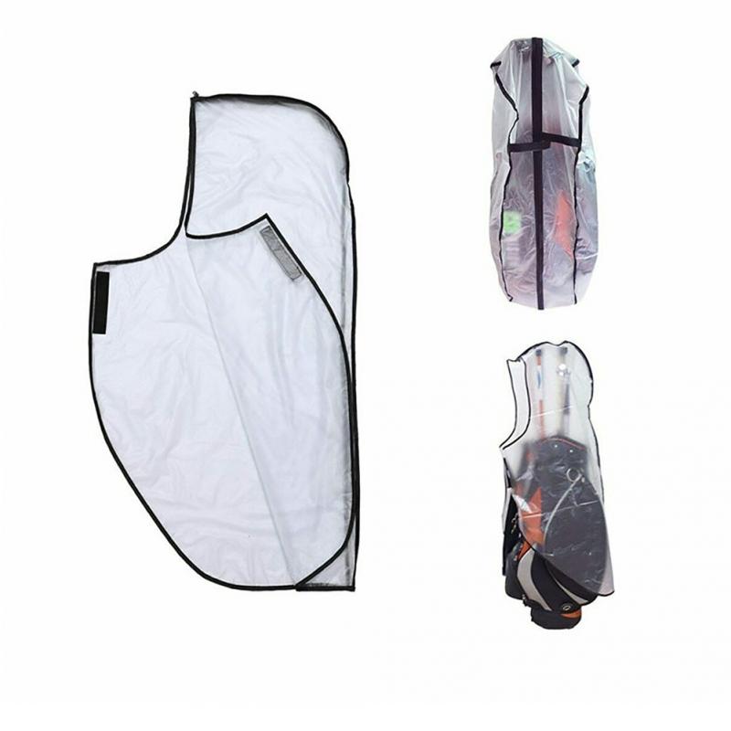 Antistatic Golf Rain Cover Shield Transparent Waterproof Dustproof Zipper Supplies Rod Protector Accessories PVC Bag Rainproof