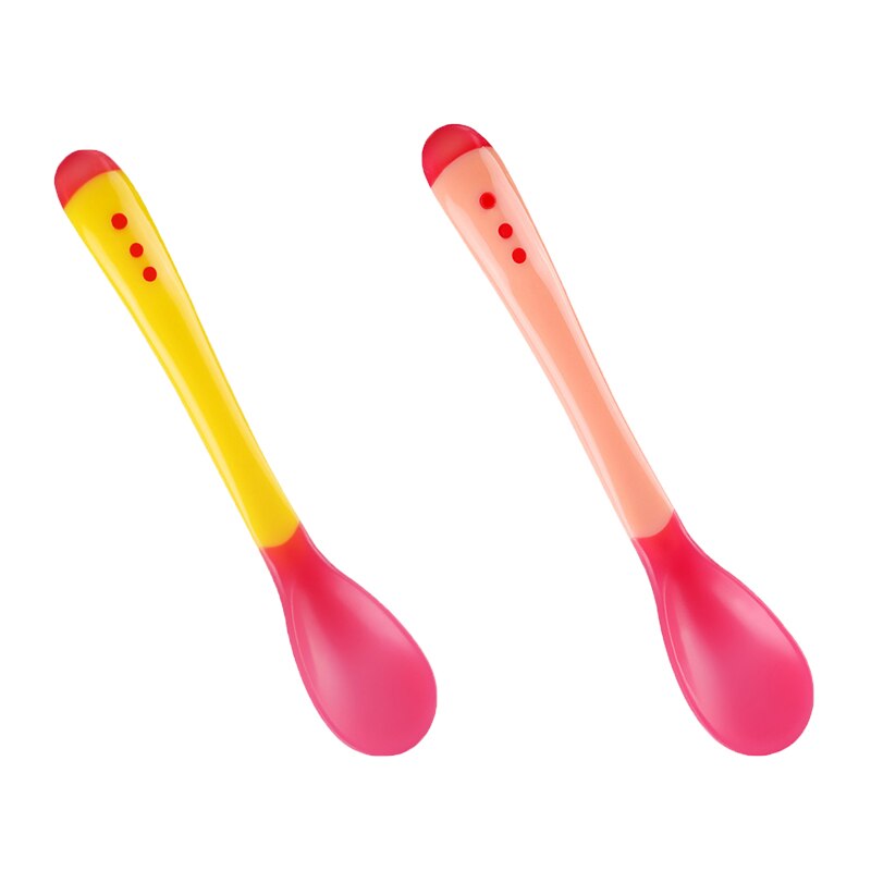 Cuchara con sensor de temperatura para alimentación de bebé, cucharas para niños, niño y niña, cubiertos para alimentación de bebé, 1/2/3 Uds.: 0103