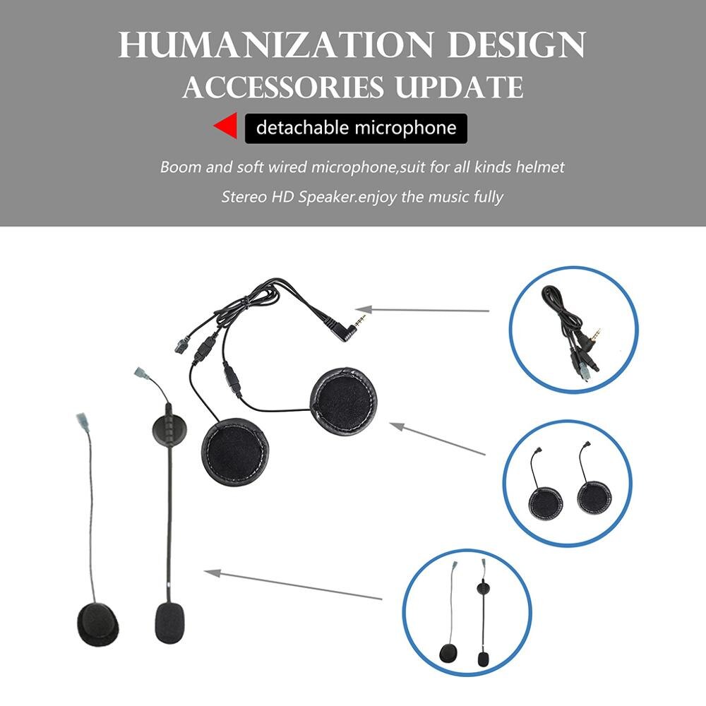 Helmet Bluetooth Motorcycle Intercom Headset Speaker Accessory Microphone & Headset for Motorbike C45