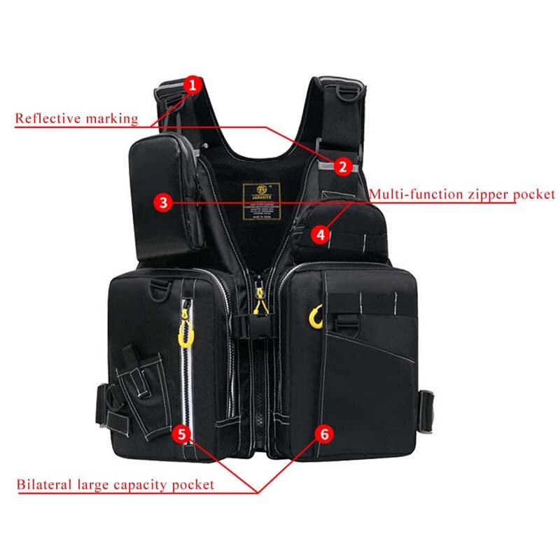 Volwassen Vliegvissen Vest Unisex Polyester Drijfhulpmiddel Zwemmen Varen Zeilen Vissen Leven Vest Outdoor Sport Veiligheid Reddingsvest