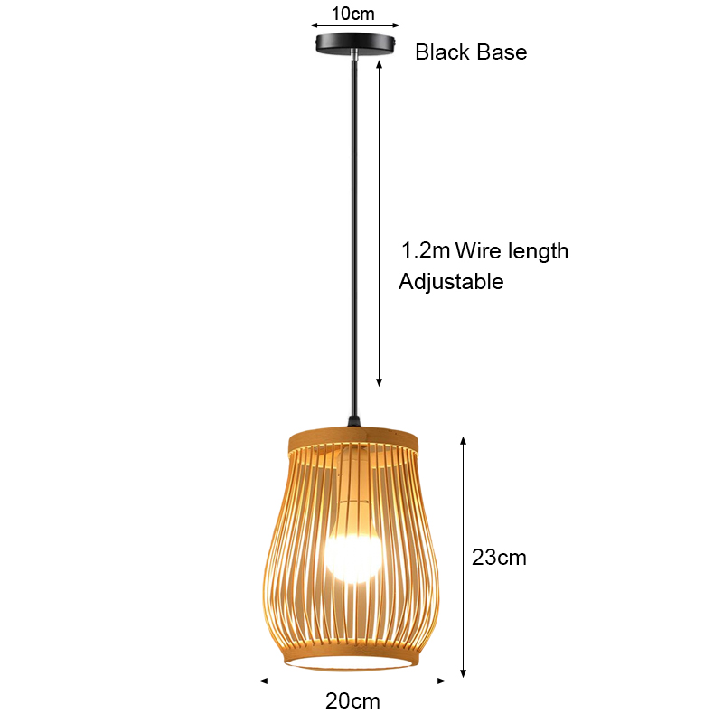 Rotan Hanglampen Bamboe Lantaarn Hanglamp Hand-Geweven Bamboe Lampenkappen E27 Verlichtingsarmaturen Eetkamer Woonkamer Decor: Bordeaux