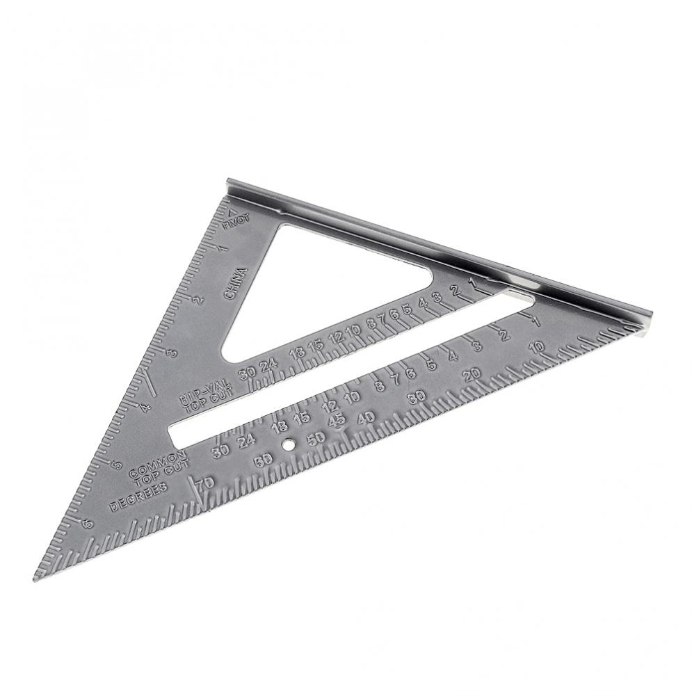 7 Inch Aluminium Alloy Right Angle Triangle Ruler with 0.1 Accuracy and 1Scale Value for Industrial Measurement