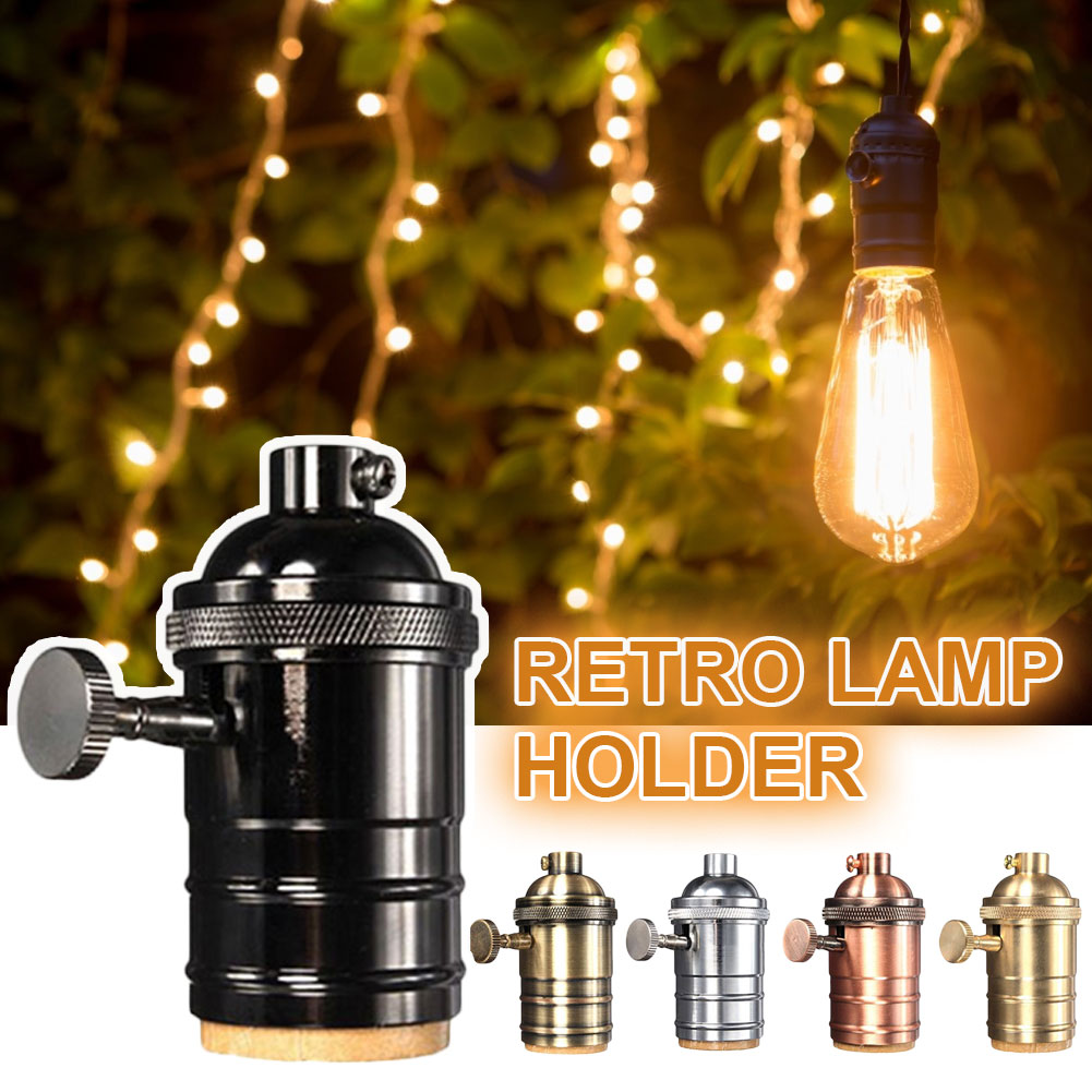 Vintage Edison Lamp Socket E26/E27 Screw Bulb Base Aluminum Lamp Holder Industrial Retro Pendant Fittings Lampholders Fixture