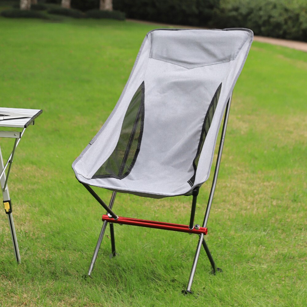 Outdoor Camping Vissen Folding Maan Stoelen Aluminium Vissen Stoel Voor Camping Wandelen Picknick Bbq Strand Stoel Krukken