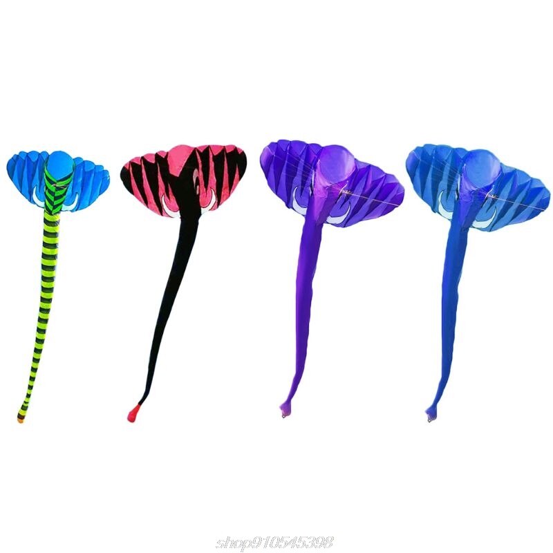 Elephant Kite - Large Frameless Soft Parafoil for Family Outdoor Sports