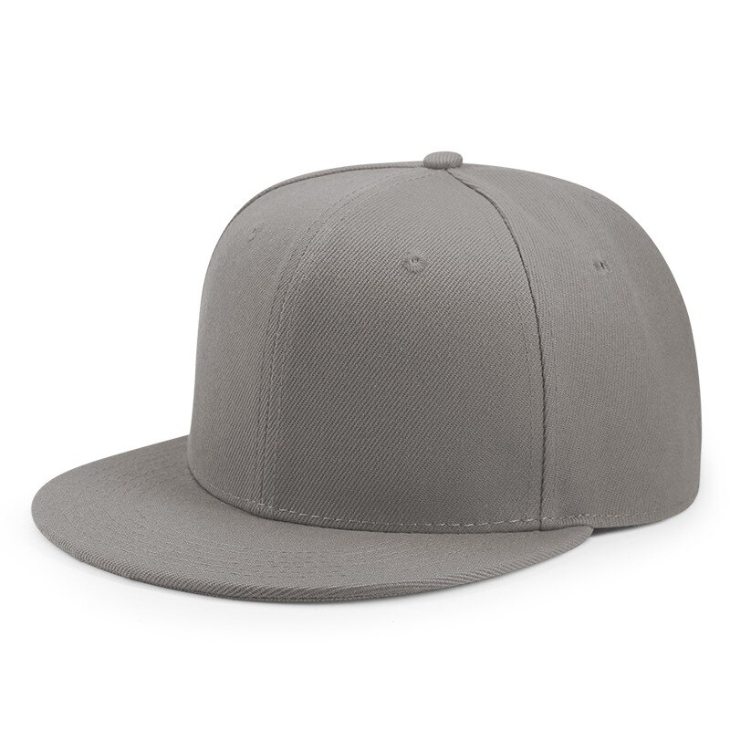 Casquette à rabat de couleur unie pour hommes et femmes, casquette d&#39;extérieur, réglable, Hip Hop, baseball, bonne: gray