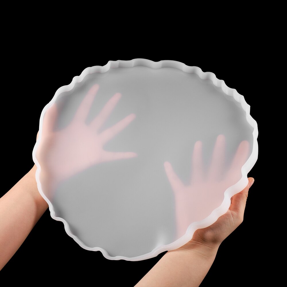 Bandeja de té de disco de fruta, moldes para posavasos de resina fundida, molde de posavasos de silicona para pastel DIY, soporte de fruta, bandeja epoxi, juegos de moldes de posavasos