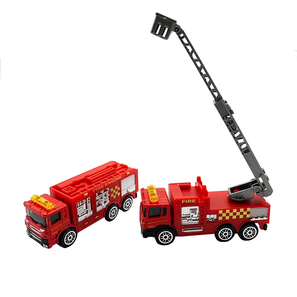 Camión de bomberos modelo escala 1:87 HO, escalera contra incendios, modelo de ferrocarril Diorama