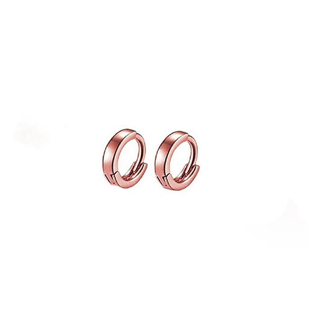 Leaf Shape Hoop Earrings Rhinestone Gold Color Surround Small Hoop Earrings Mini Slim Circle Earring Jewelry: 5