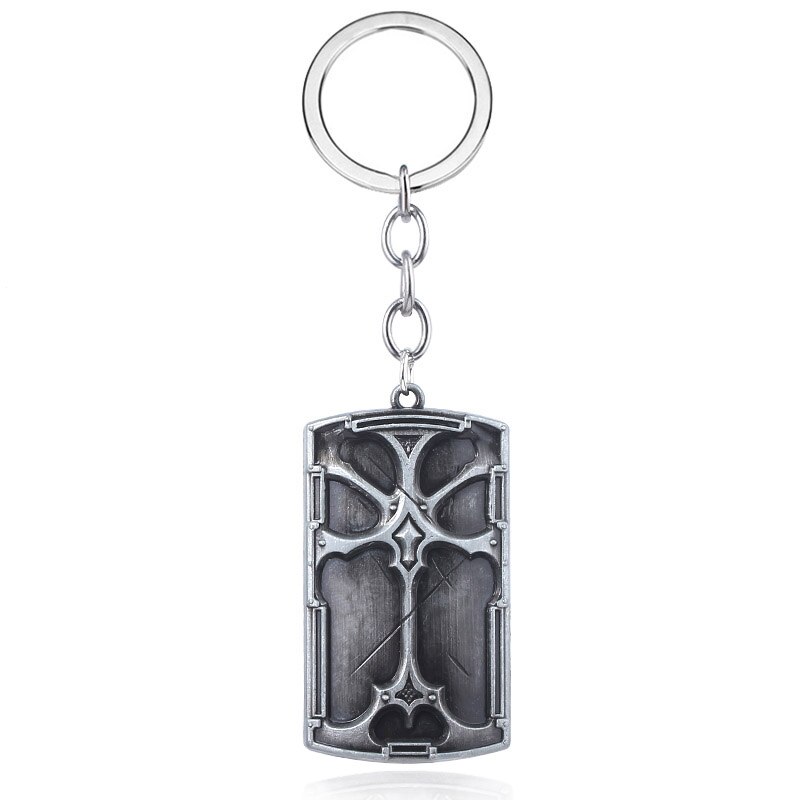 Game Dark Souls Keychain Sun Knight Shield Ornstein Artorias Sword Smough Hammer Key Chain Pendant Cosplay Jewelry: Ivory